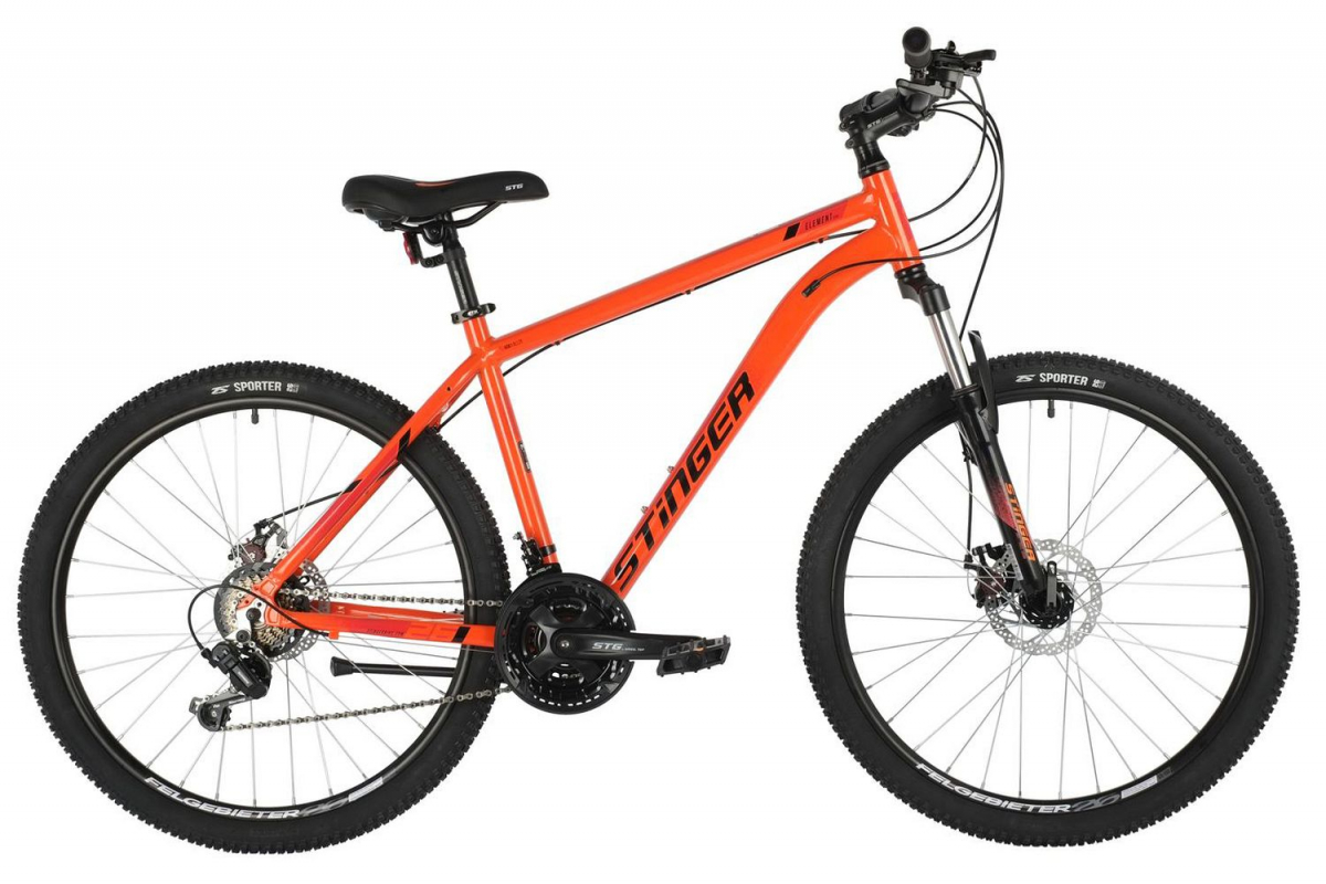 Подростковый горный (MTB) велосипед Stinger Element EVO 26 (2021) рама 18 Оранжевый