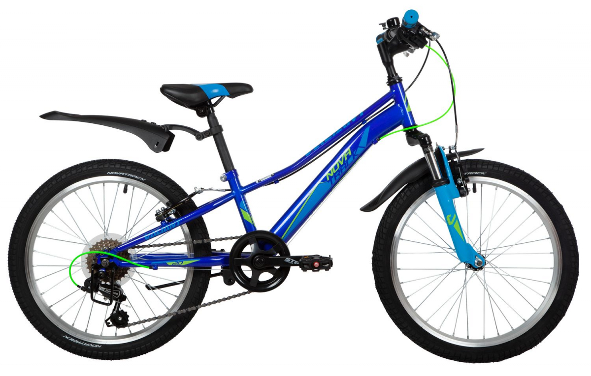 Подростковый горный (MTB) велосипед Novatrack Valiant 20 (2022) Синий