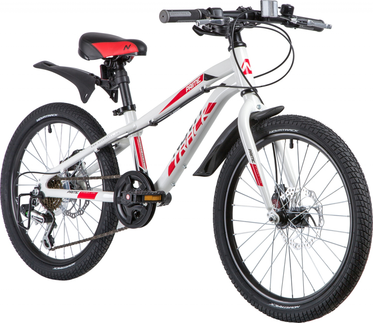 Подростковый горный (MTB) велосипед Novatrack Prime 20 Disc (2019) Белый