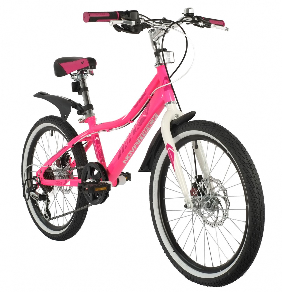 Подростковый горный (MTB) велосипед Novatrack Alice Disk 20 6 (2021) Розовый