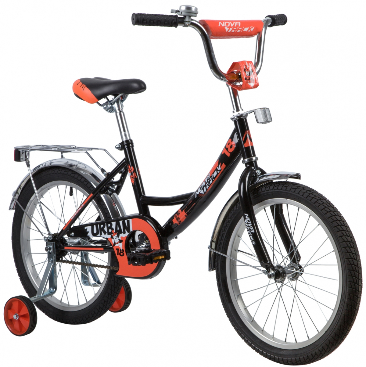Детский велосипед Novatrack Urban 18 (2020) Черный
