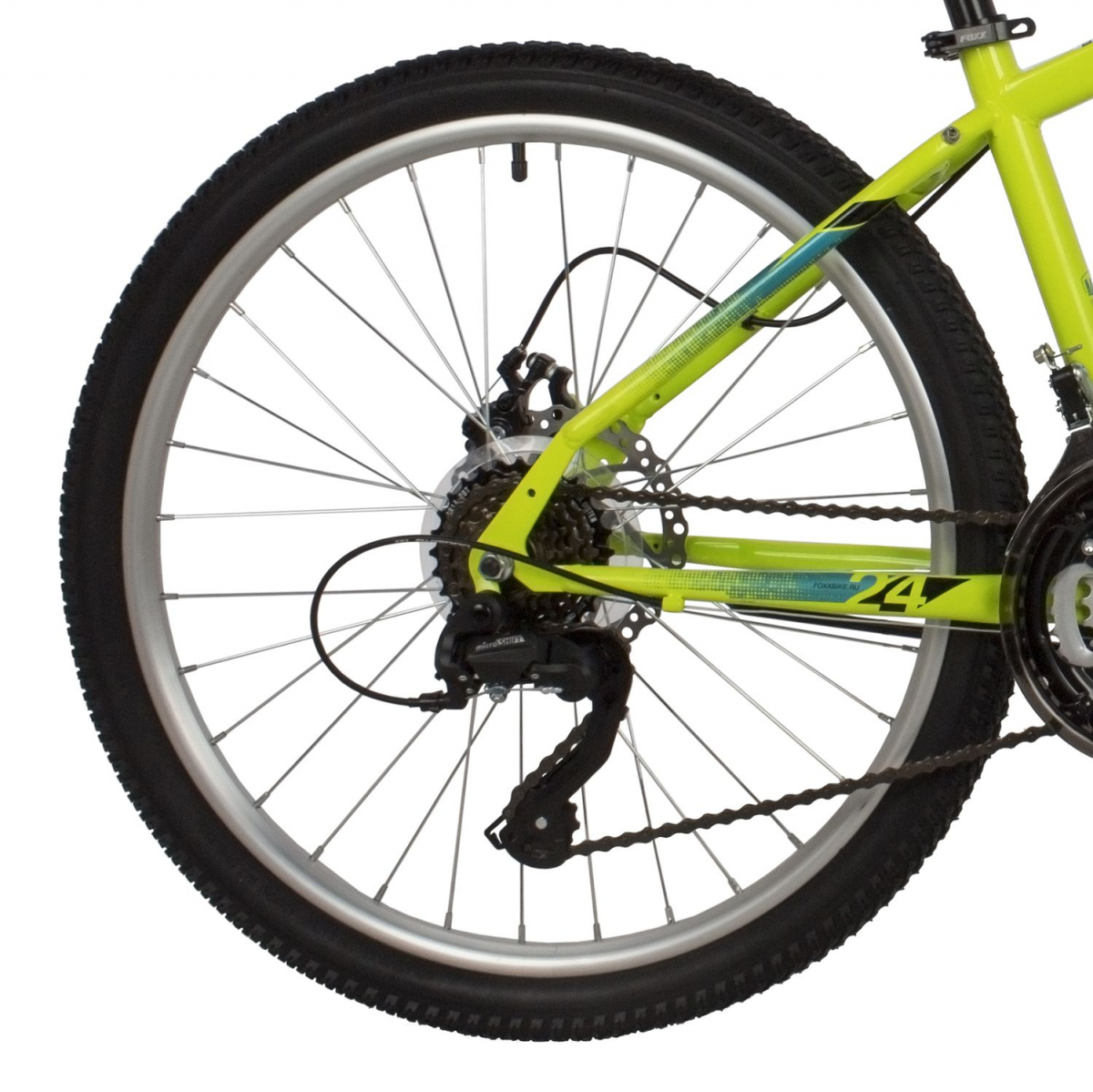 Подростковый горный (MTB) велосипед Foxx Aztec D 24 (2022) Рама 14 Зеленый