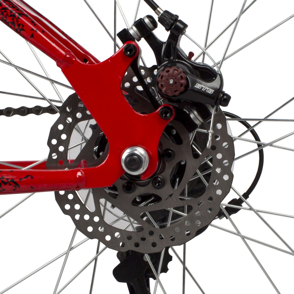 Подростковый горный (MTB) велосипед Stinger Caiman 24 (2022) Рама 14 Красный