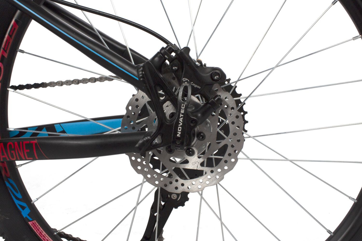 Подростковый горный (MTB) велосипед Stinger Magnet PRO 24 (2021) Рама 14 Черный