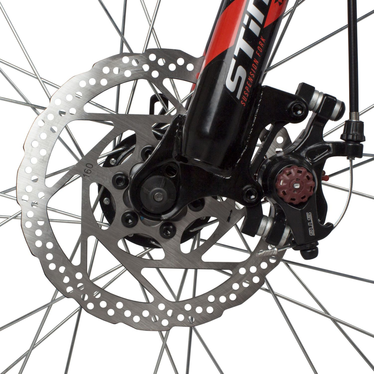 Подростковый горный (MTB) велосипед Stinger Caiman 24 (2022) Рама 14 Красный