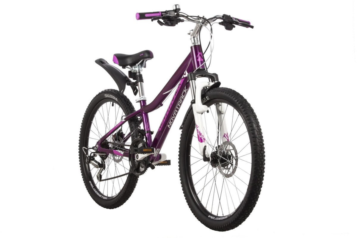 Подростковый горный (MTB) велосипед Novatrack Novara 24 Disc (2022) рама 11 Фиолетовый