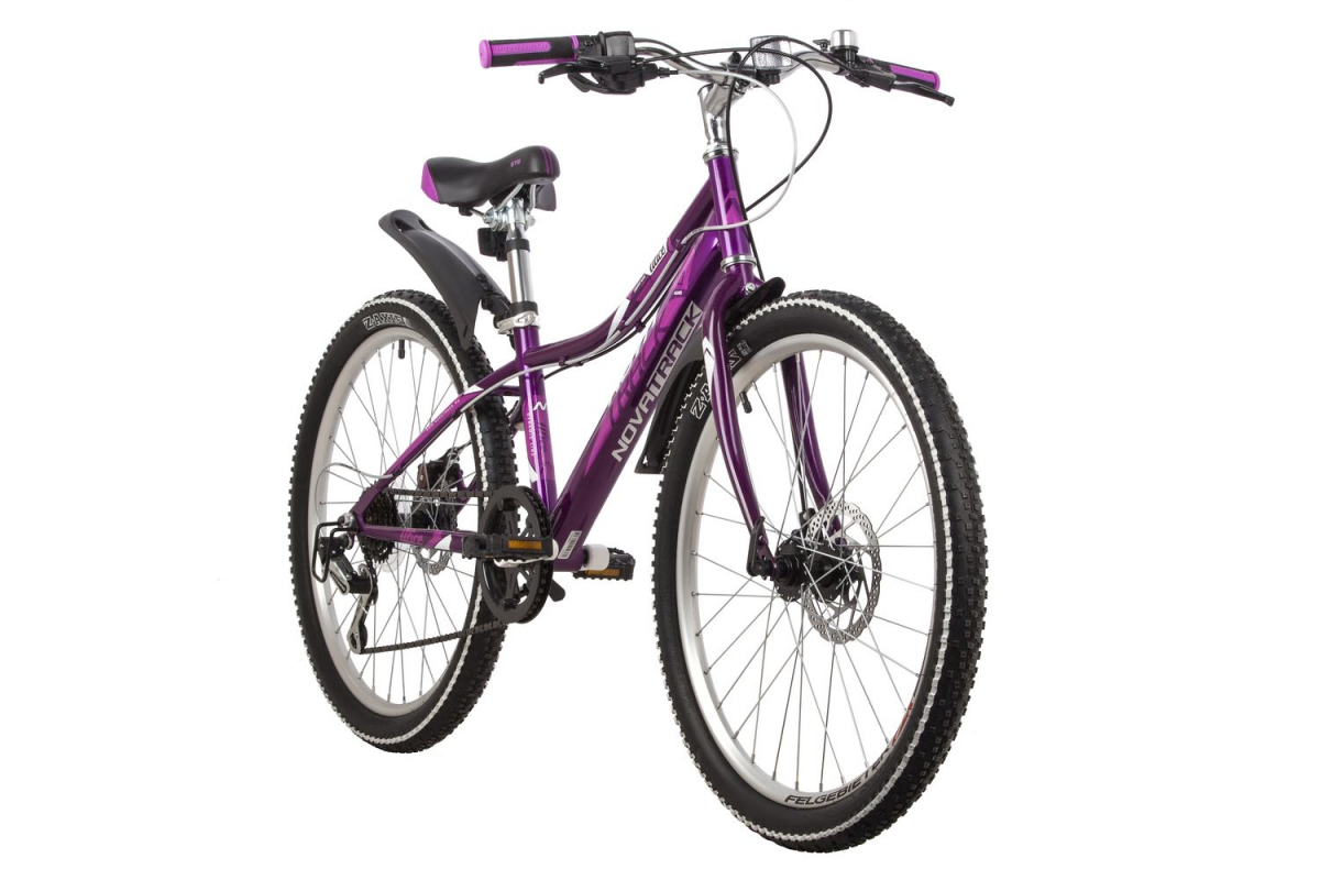 Подростковый горный (MTB) велосипед Novatrack ALICE Disc 24 (2021) рама 10 Пурпурный