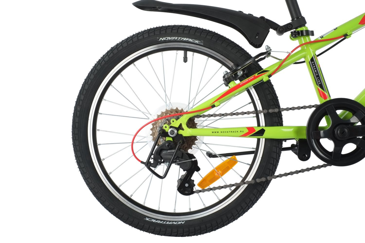 Подростковый горный (MTB) велосипед Novatrack Extreme 20 6 v-brake (2021) Зелёный