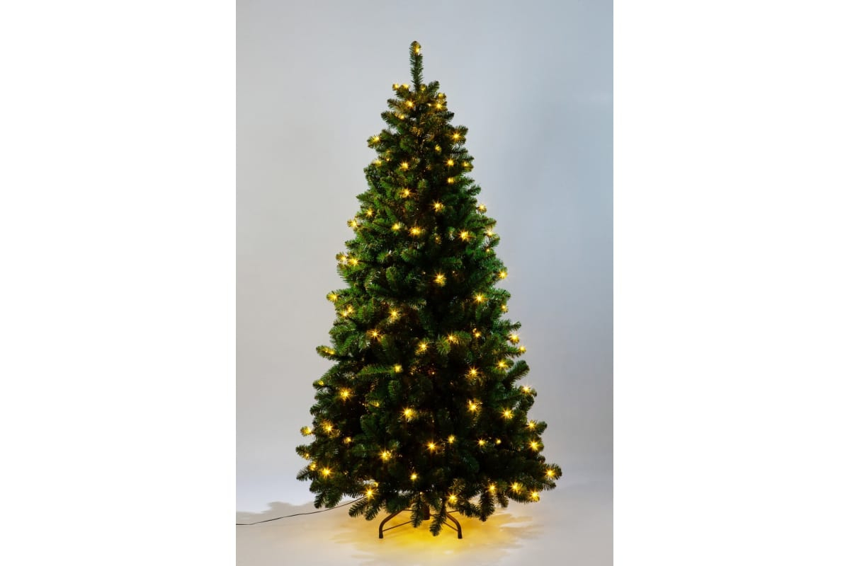Crystal trees Ель искусственная Придворная с вплетенной гирляндой 120 см