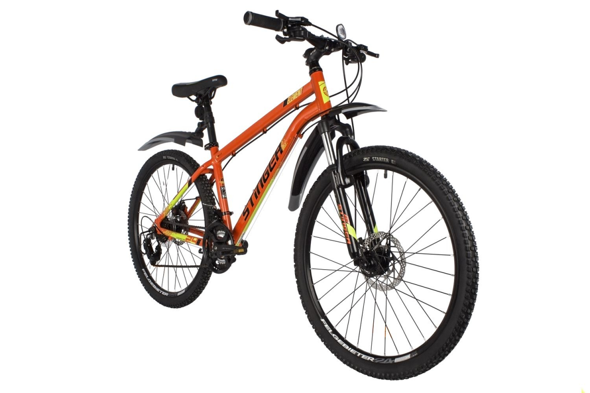 Подростковый горный (MTB) велосипед Stinger Element 24 (2022) рама 12 Оранжевый