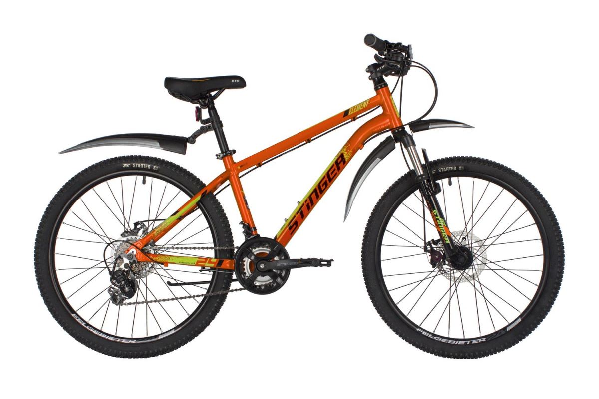Подростковый горный (MTB) велосипед Stinger Element 24 (2022) рама 14 Оранжевый