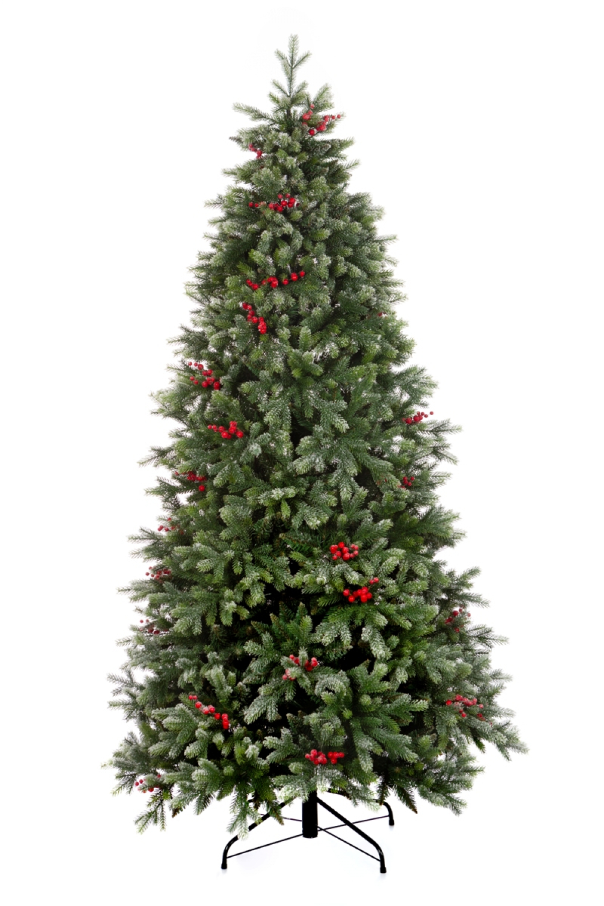 Crystal trees Ель искусственная Лаки заснеженная с ягодами 1.8 м