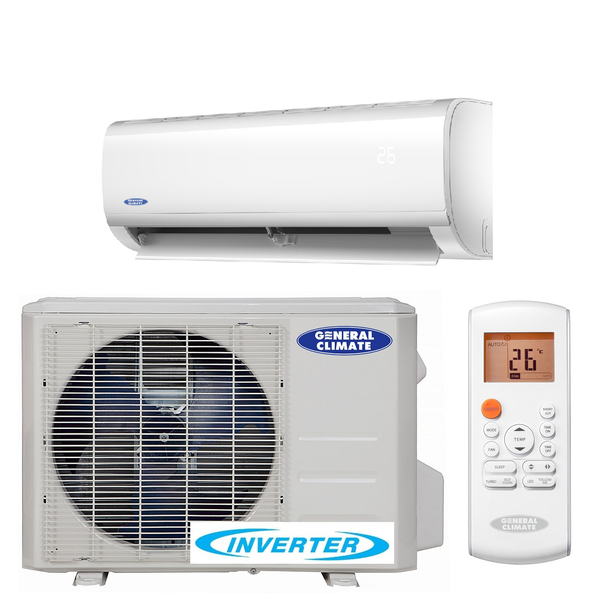 Настенная сплит-система General Climate GC-RE12HR/GU-RE12H (R410А)