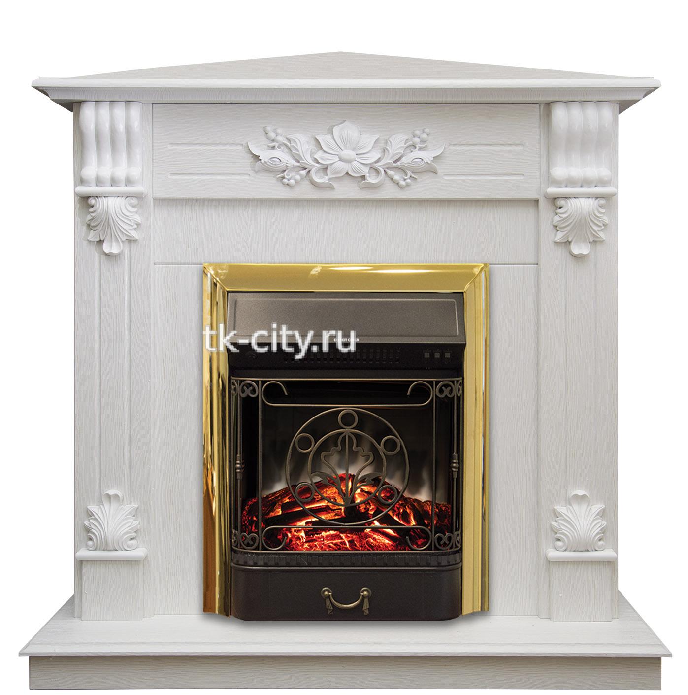 Каминокомплект RealFlame Ottawa Corner WT с очагом Majestic