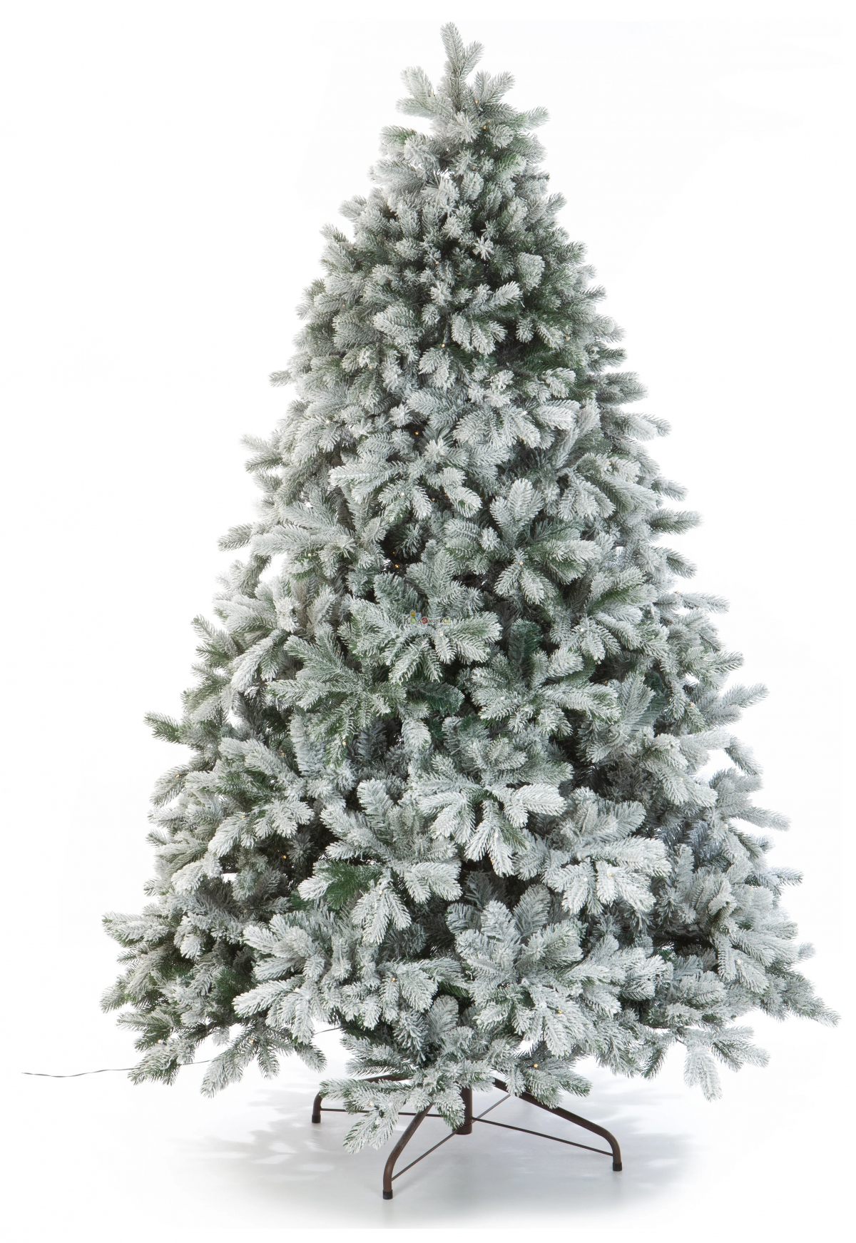 Crystal trees Ель искусственная Мольвено в снегу с вплетенной гирляндой 215 см