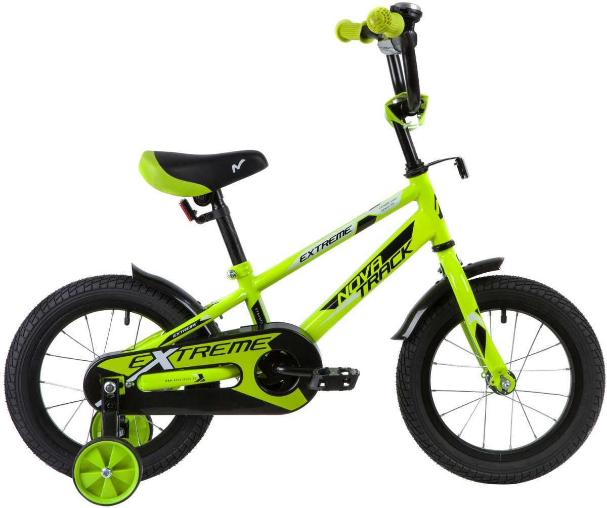 Детский велосипед Novatrack EXTREME 14 Салатовый (2021)