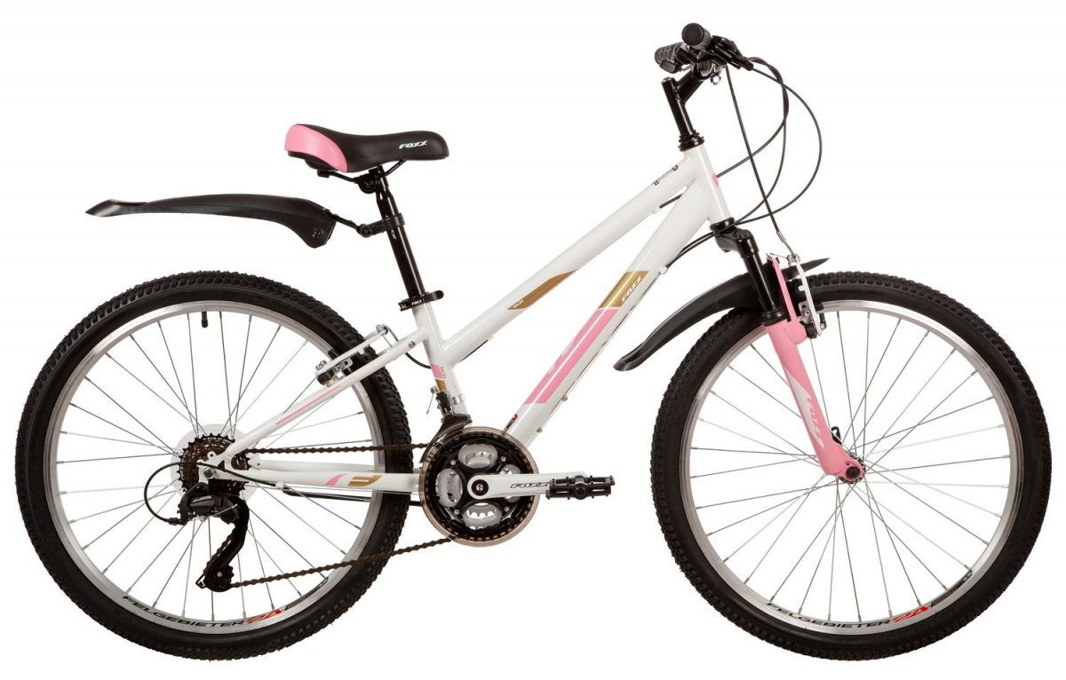 Подростковый горный (MTB) велосипед Foxx Salsa 24 (2022) рама 14 Белый