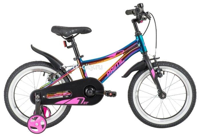 Детский велосипед Novatrack Prime 16 Al V Girl (2020) металлик фиолетовый