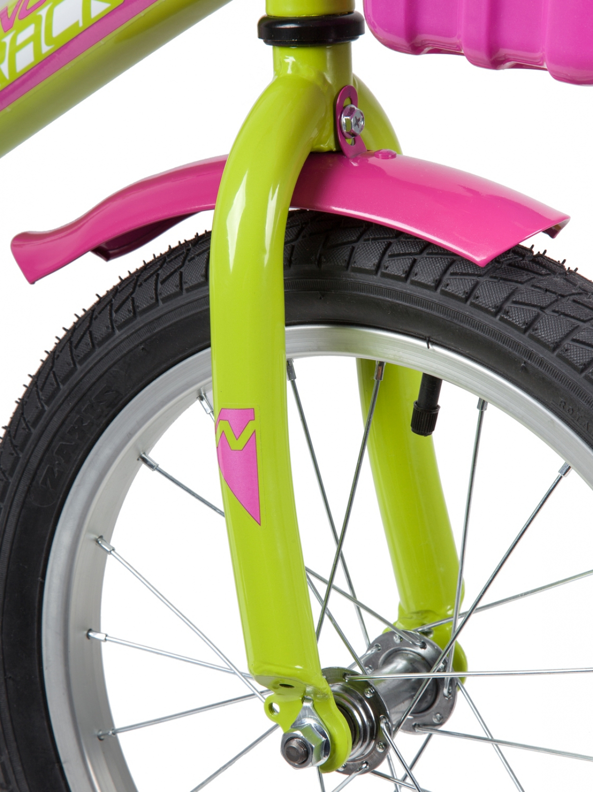Детский велосипед Novatrack Twist 16 (2020) с корзиной Зеленый