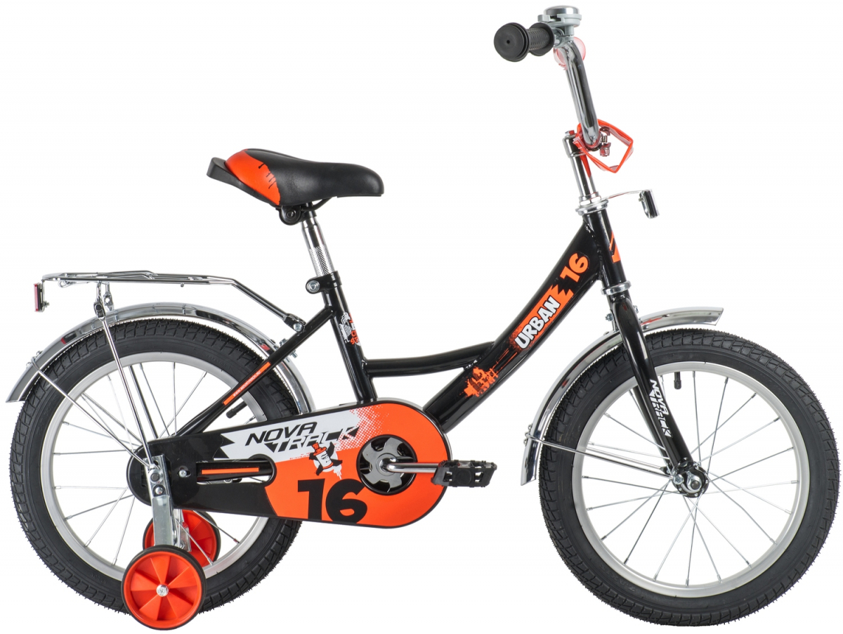 Детский велосипед Novatrack Urban 16 (2019) Черный