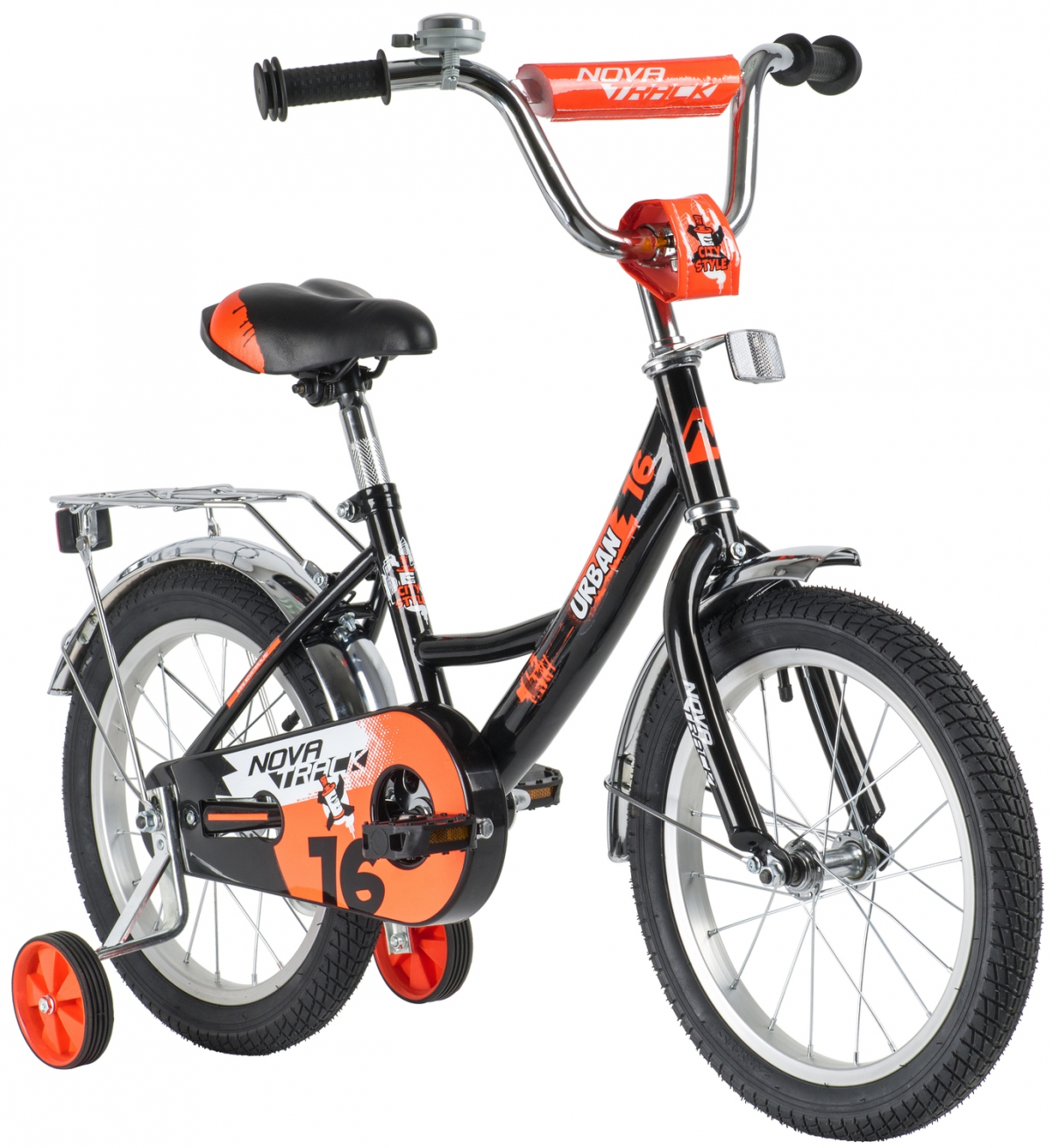 Детский велосипед Novatrack Urban 16 (2019) Черный