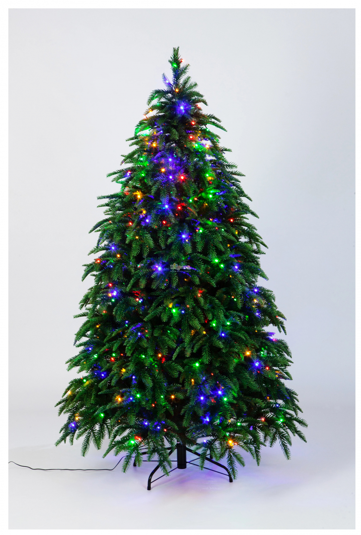 CRYSTAL TREES Ель искусственная Власта с вплетенной гирляндой зеленая 2.4 м