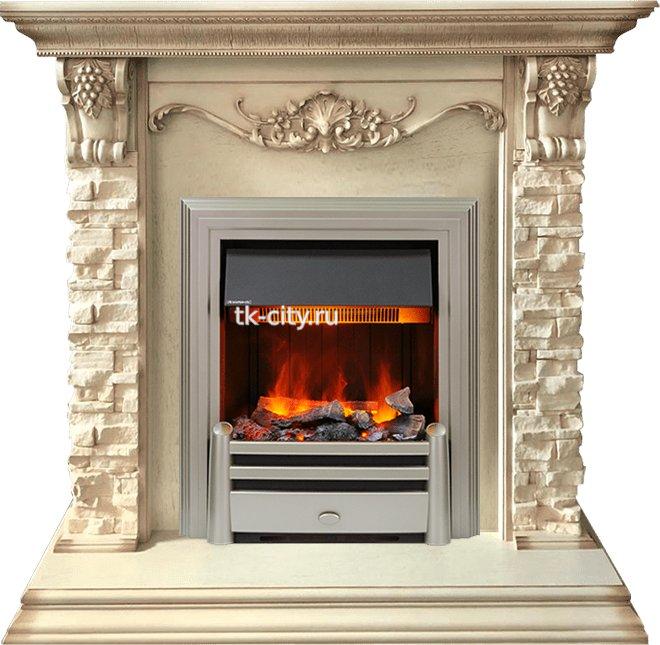 Каминокомплект Dimplex Adriana - Cлоновая кость с очагом Chesford