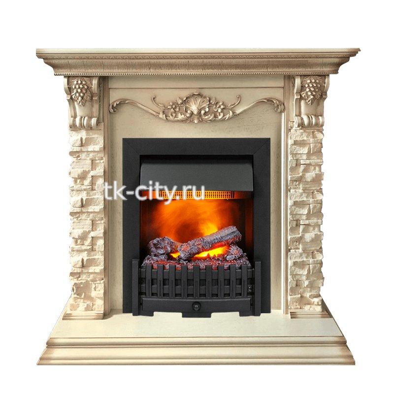 Каминокомплект Dimplex Adriana - Cлоновая кость с очагом Danville Black FB2