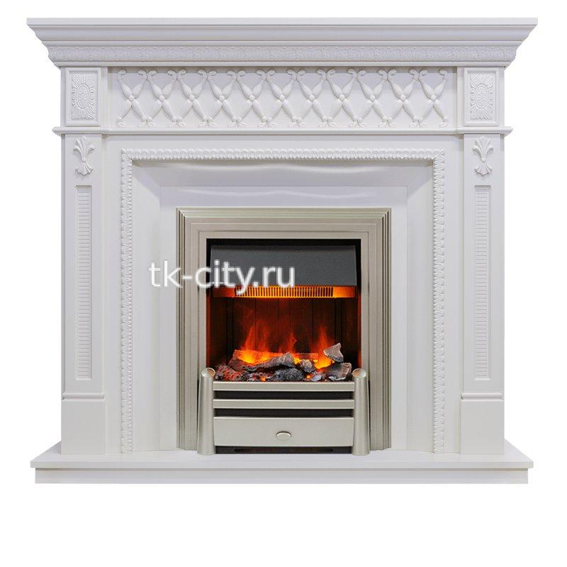 Каминокомплект Dimplex Alexandria - Белый дуб с очагом Chesford