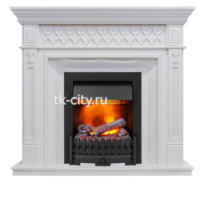 Каминокомплект Dimplex Alexandria - Белый дуб с очагом Danville Black FB2