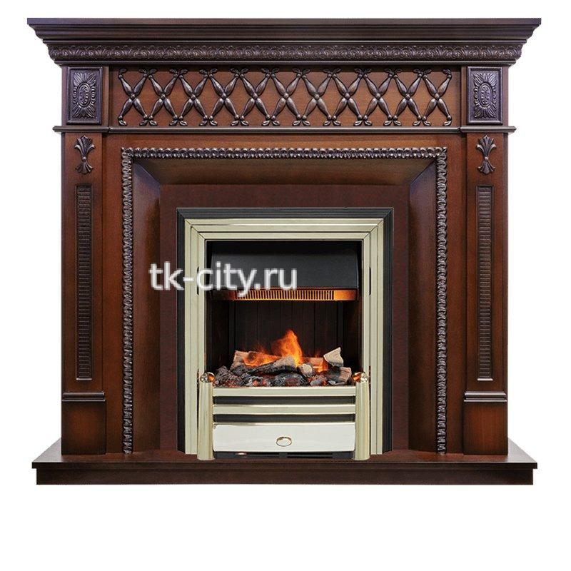 Каминокомплект Dimplex Alexandria - Махагон коричневый антик с очагом Cavendish