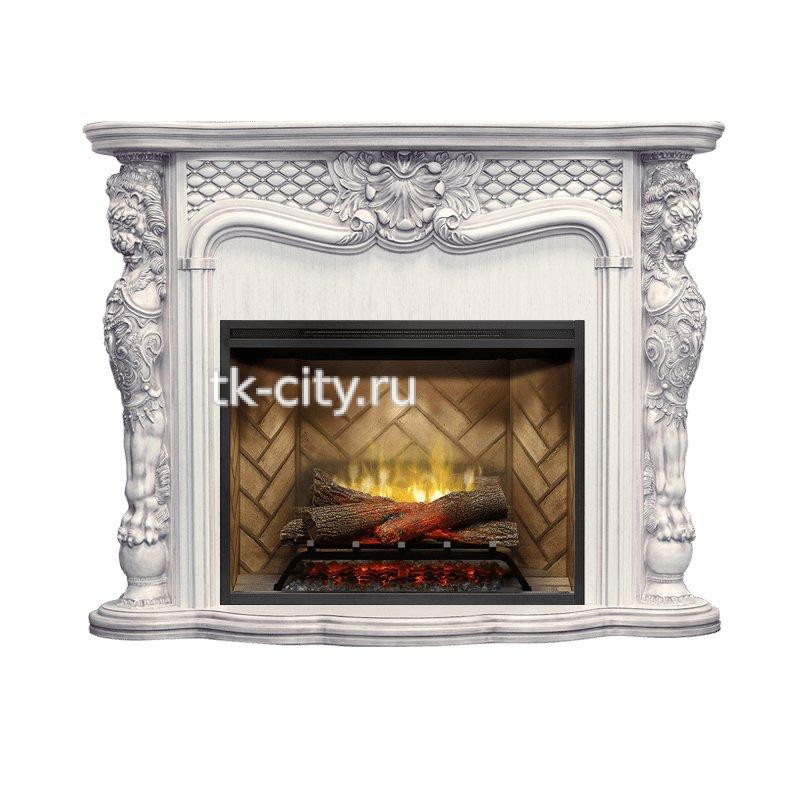 Каминокомплект Dimplex Castle - Слоновая кость с темной патиной с очагом Revillusion RBF30
