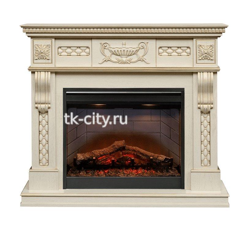 Каминокомплект Dimplex Corsica - Слоновая кость с патиной с очагом Symphony 26 DF2608-INT