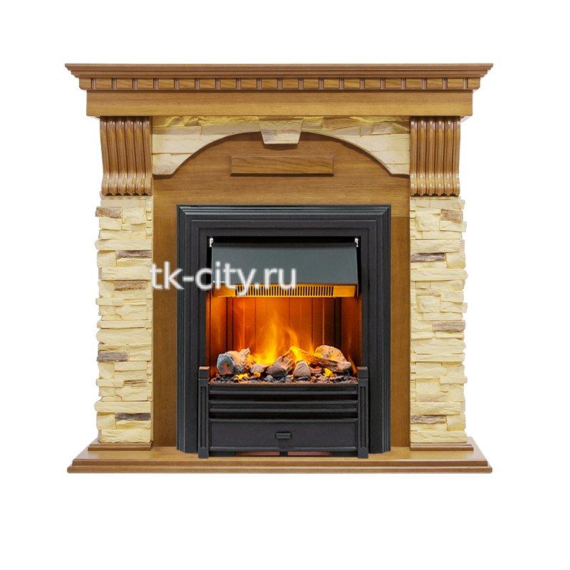 Каминокомплект Dimplex Dublin - Дуб / Сланец с очагом Brookline Black