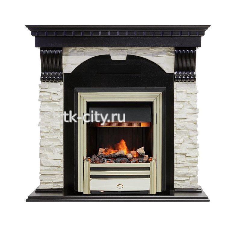 Каминокомплект Dimplex Dublin - Венге / Сланец белый с очагом Cavendish