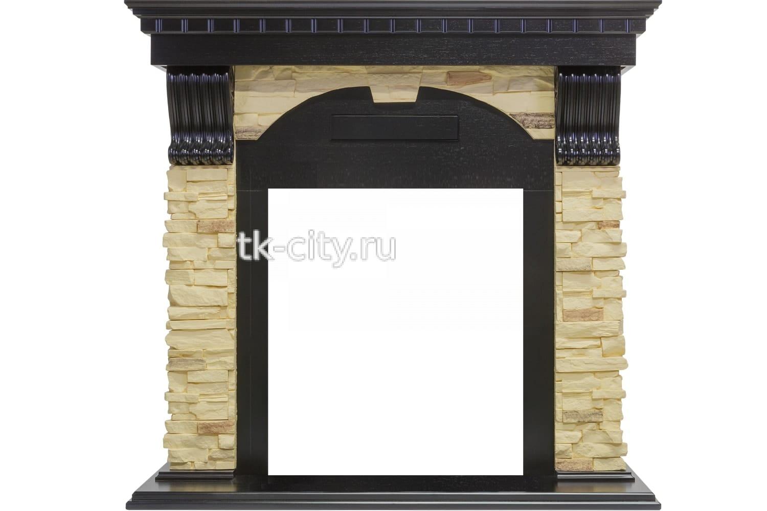 Каминокомплект Dimplex Dublin - Венге / Сланец с очагом Danville Antique Brass FB2