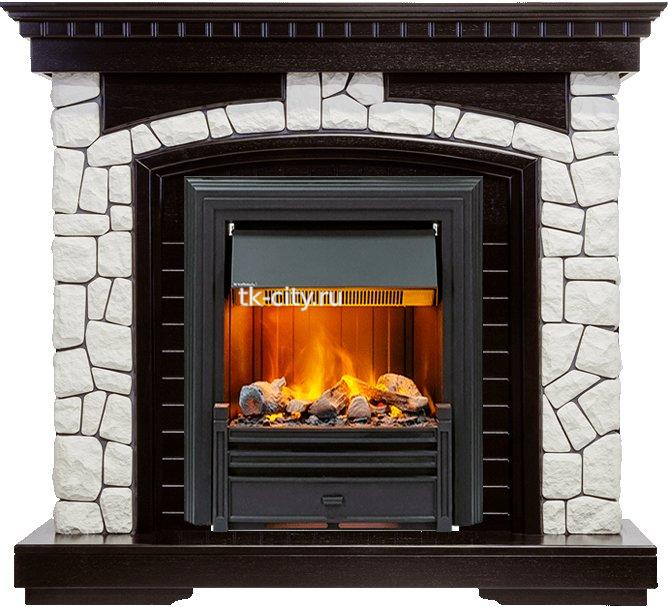 Каминокомплект Dimplex Glasgow - Венге / Белый с очагом Brookline Black