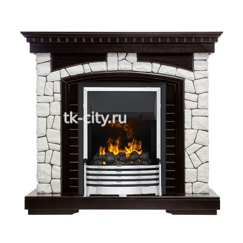 Каминокомплект Dimplex Glasgow - Венге / Белый с очагом Flagstaff