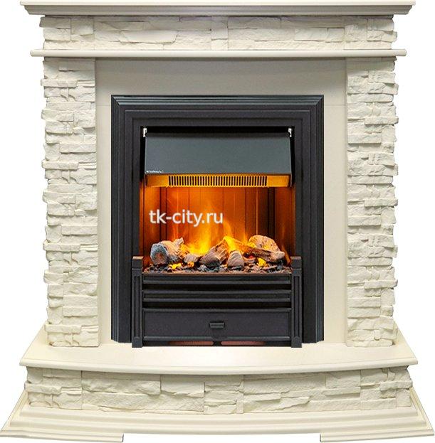 Каминокомплект Dimplex Luzern - Слоновая кость с очагом Brookline Black