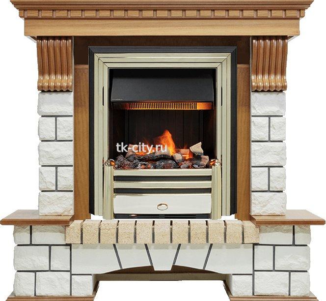 Каминокомплект Dimplex Pierre Luxe - Дуб / Белый (Высота 1050мм) с очагом Cavendish