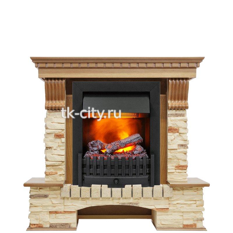Каминокомплект Dimplex Pierre Luxe - Дуб / Сланец с очагом Danville Black FB2