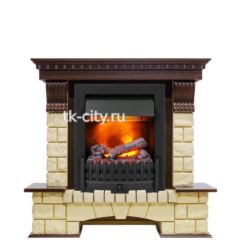 Каминокомплект Dimplex Pierre Luxe - Темный дуб / Шампань (Высота 1050мм) с очагом Danville Black FB2