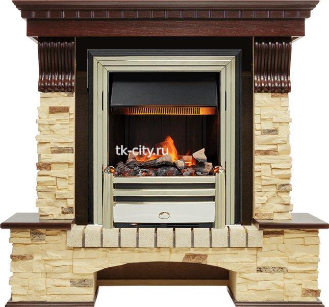 Каминокомплект Dimplex Pierre Luxe - Темный дуб / Сланец (Высота 1050мм) с очагом Cavendish