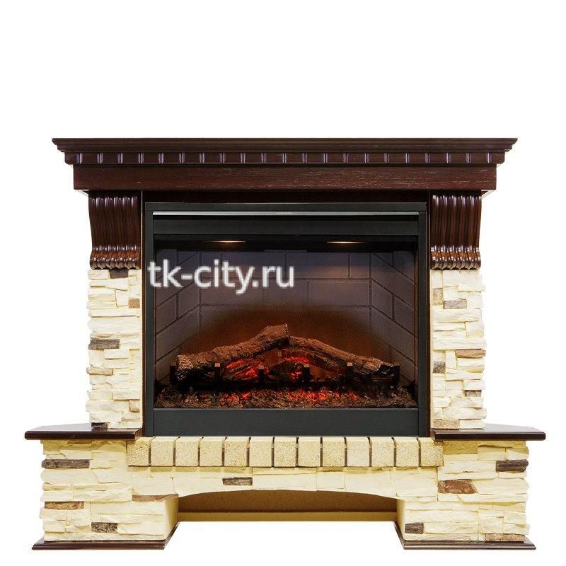 Каминокомплект Dimplex Pierre Luxe угловой - Темный дуб / Сланец (Высота 1045мм) с очагом Symphony 26 DF2608-INT