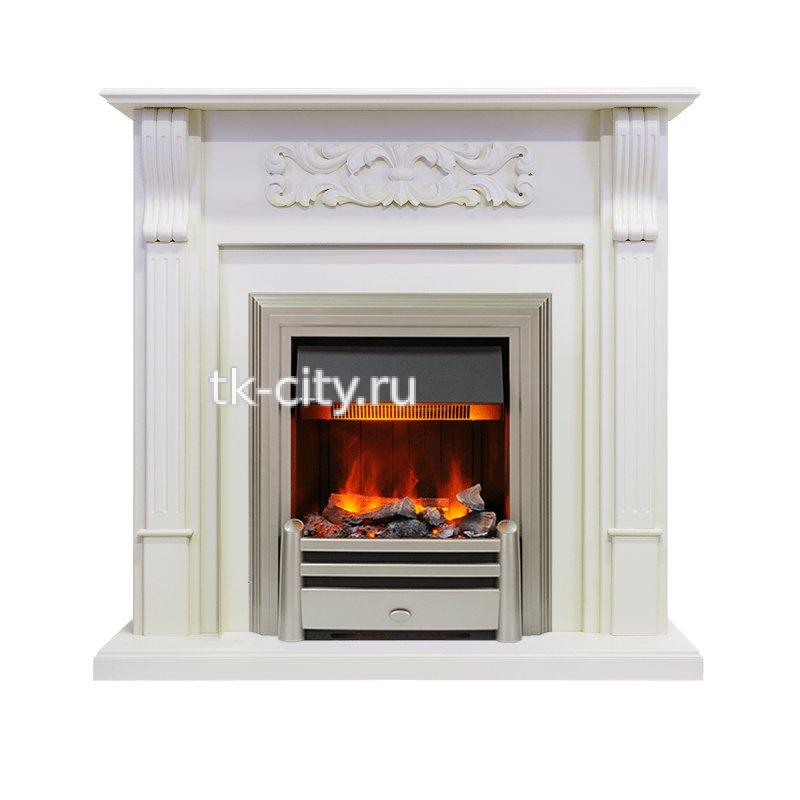 Каминокомплект Dimplex Venice - Фактурный белый с очагом Chesford