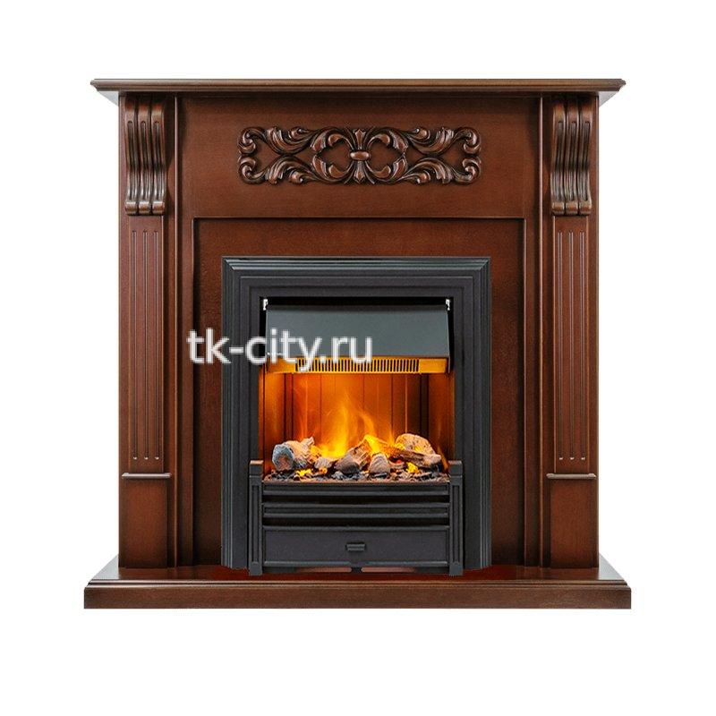 Каминокомплект Dimplex Venice - Махагон коричневый антик с очагом Brookline Black