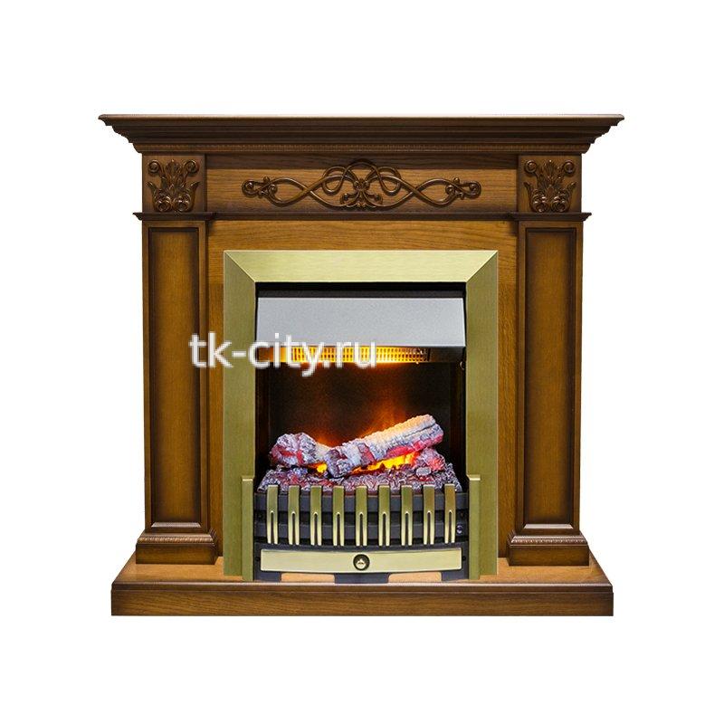 Каминокомплект Dimplex Verona - Дуб антик с очагом Danville Antique Brass FB2