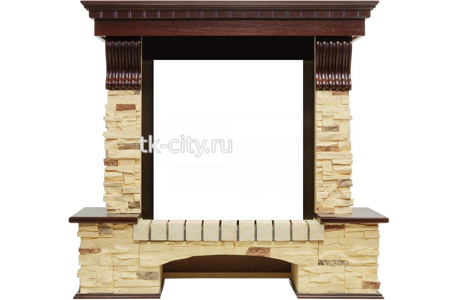 Каминокомплект Dimplex Pierre Luxe - Темный дуб / Сланец (Высота 1050мм) с очагом Atherton