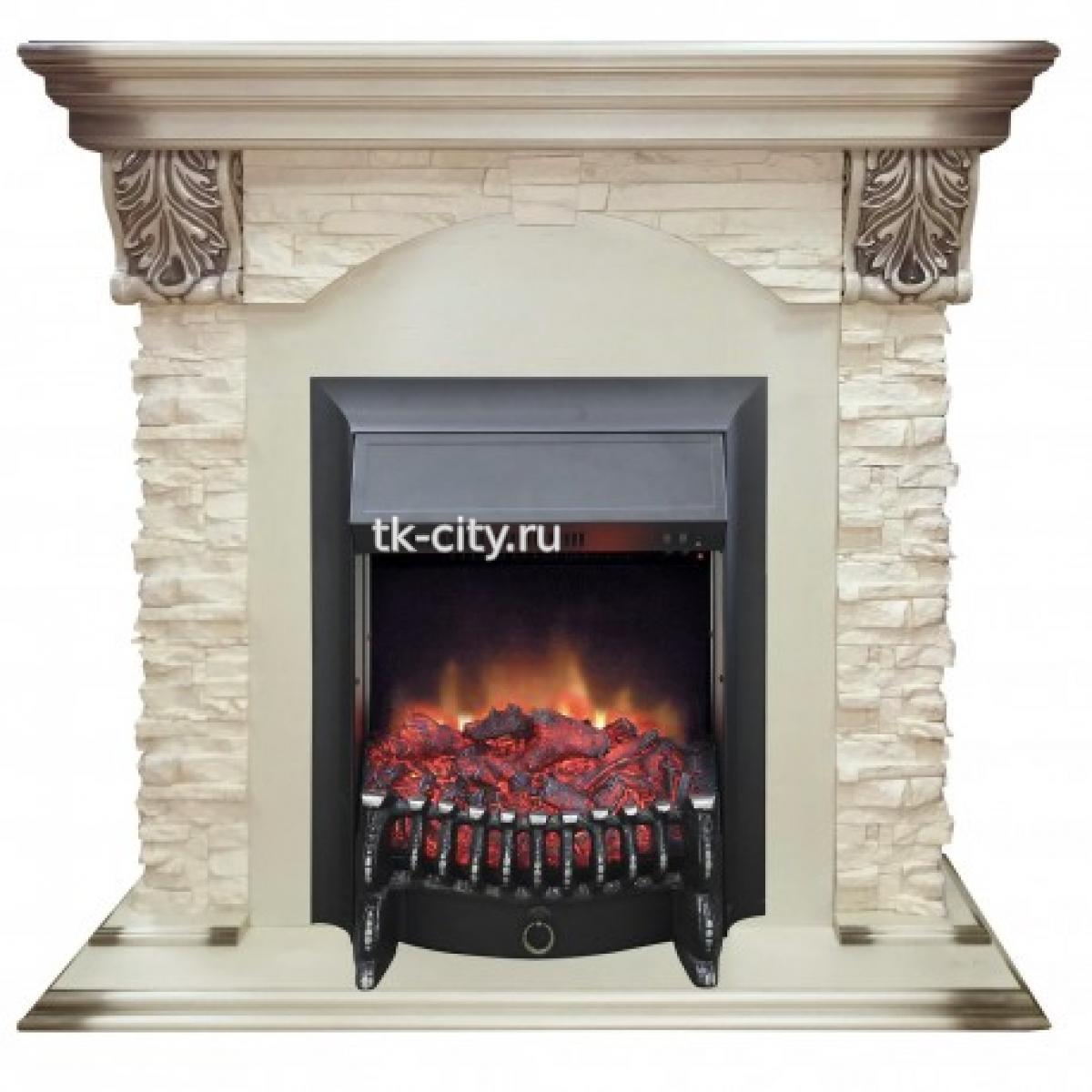 Каминокомплект RealFlame Dublin Lux WT с Fobos Lux BL S/BR