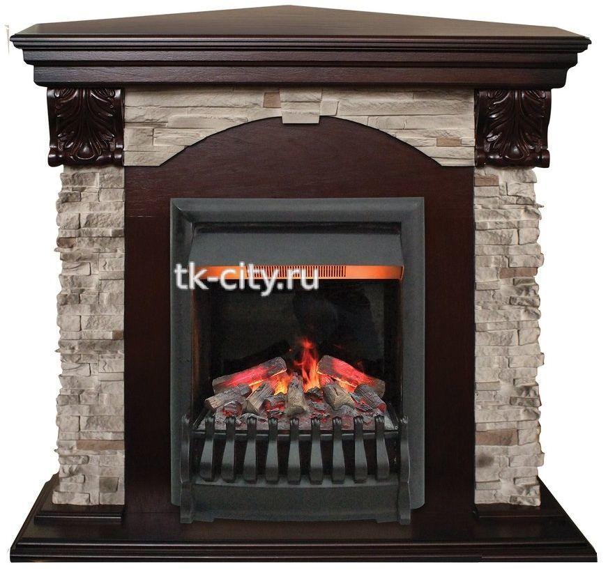 Каминокомплект RealFlame Dublin ROCK Corner AO с 3D Oregan